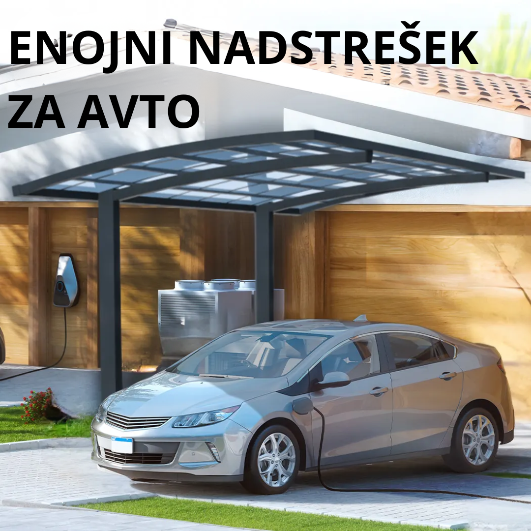 KONZOLNI NADSTREŠEK ZA AVTO Roma - 3,0 m x 5,5 m x 2,98 m